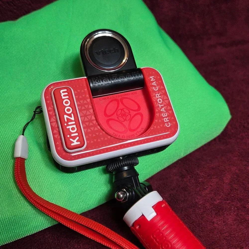 VTech KidiZoom Creator Cam Digital Video Camera with Tripod and Green Screen